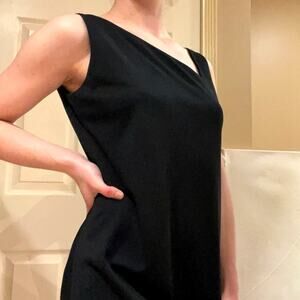 Nat Kaplan Couture Vintage Shift Dress Black Asymmetrical Handmade